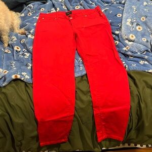 Celebrity pink Red skinny  size 15/32s